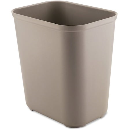 Rubbermaid Commercial 7 gal Rectangular Indoor Plastic Can, Beige, Thermoset Polyester; Fiberglass, 10.5 in RCP254300BG